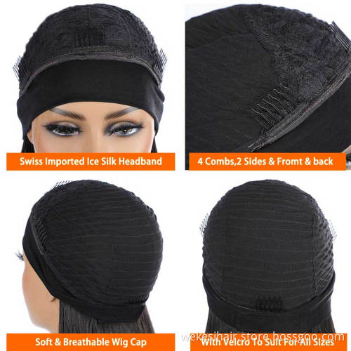 Wholesale Cuticle Aligned Virgin Human Hair Headband Wig No Lace Head band Wigs Headband Wigs Human Hair For Black Women